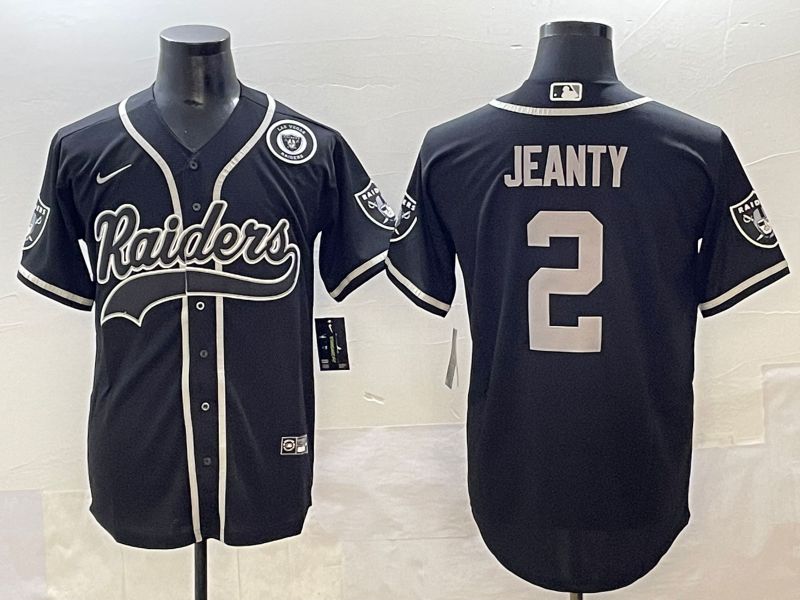 Men 2025 Oakland Raiders #2 Jeanty Black Joint Name Nike Limited NFL Jersey style 18->oakland raiders->NFL Jersey